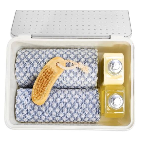 madesmart 79031 Medium Stacking Lid Bin - White - Picture 3 of 3